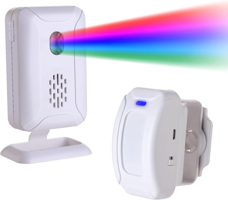 Actpe Motion Sensor Doorbell for Business Entry, Store Welcome Buzzer Monitor, Outdoor Door Chime Kit: Infrared Motion Sensor Detector for Elderly Caregiver Reminder - LED Indicators - Image 2